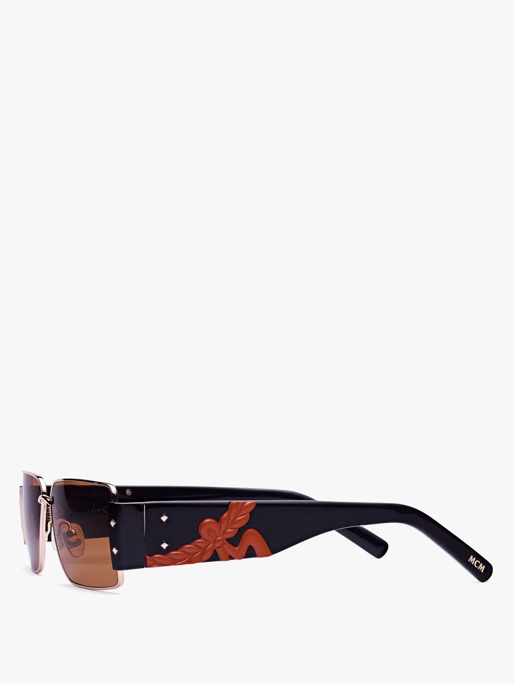 New MCM Laurel Rectangular Sunglasses with Crossbody Pouch Case